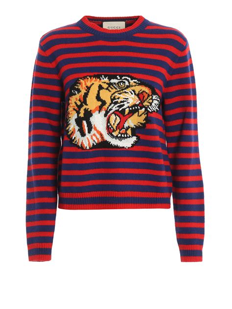 gucci tiger striped sweater|gucci flying tiger sweater.